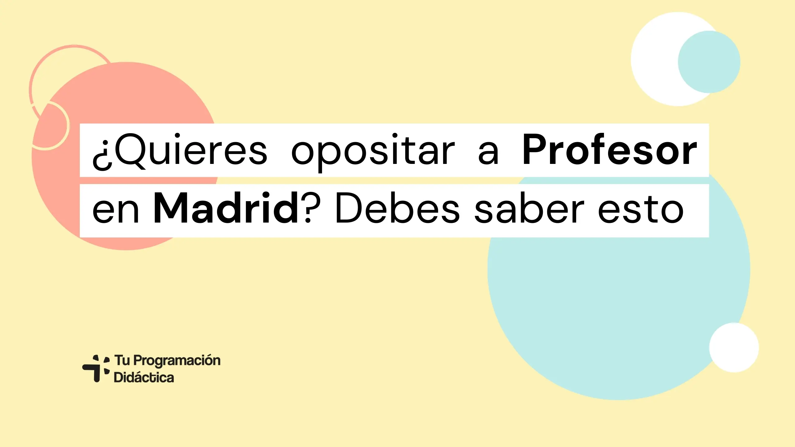 Oposiciones Profesores Madrid