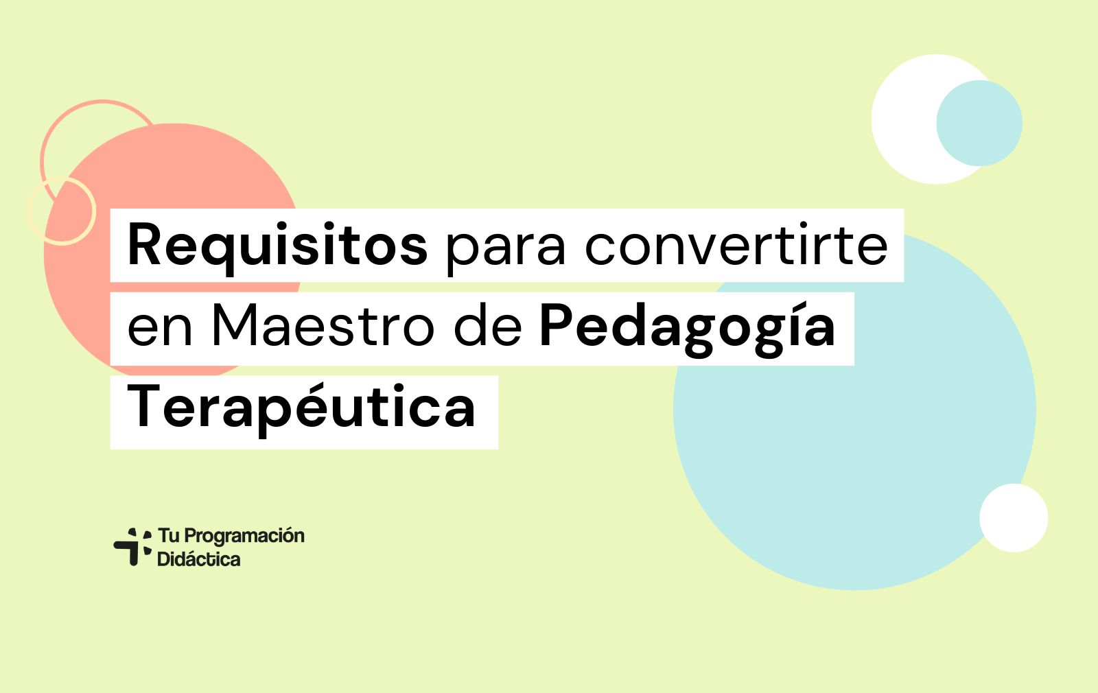 requisitos maestro pedagogia terapeutica pt