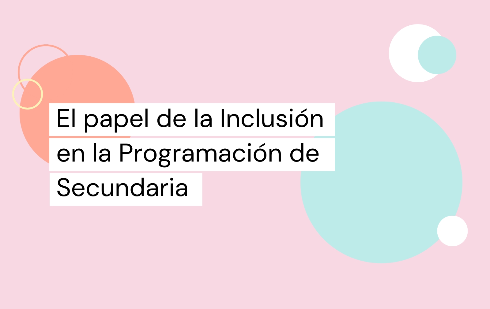 inclusión en la Programación Didáctica