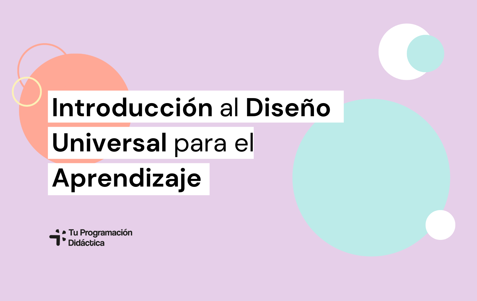 Introducción al Diseño Universal para el Aprendizaje.