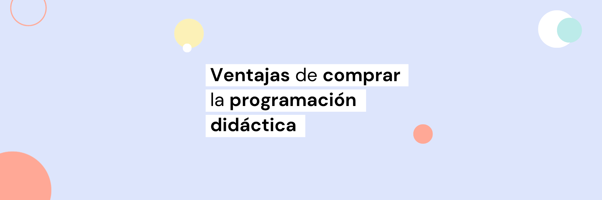 ventajas comprar programación didáctica