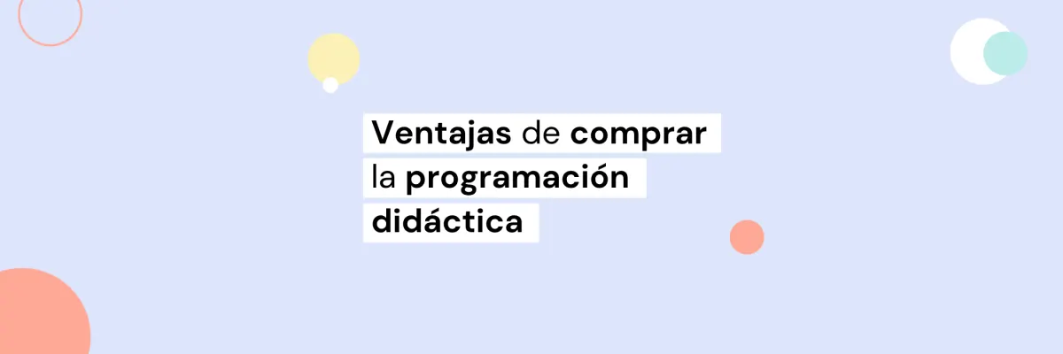 ventajas comprar programación didáctica
