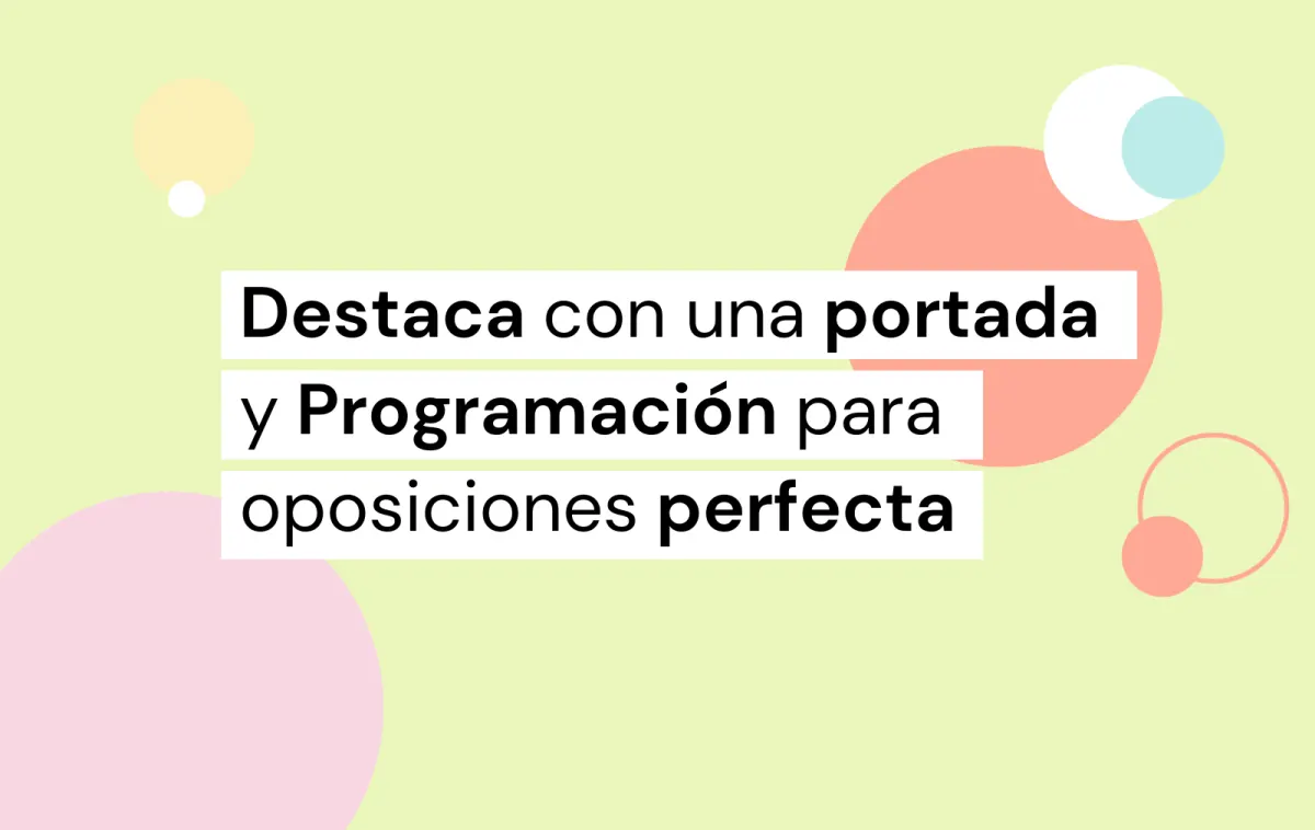 portadas Programación Didáctica oposiciones​