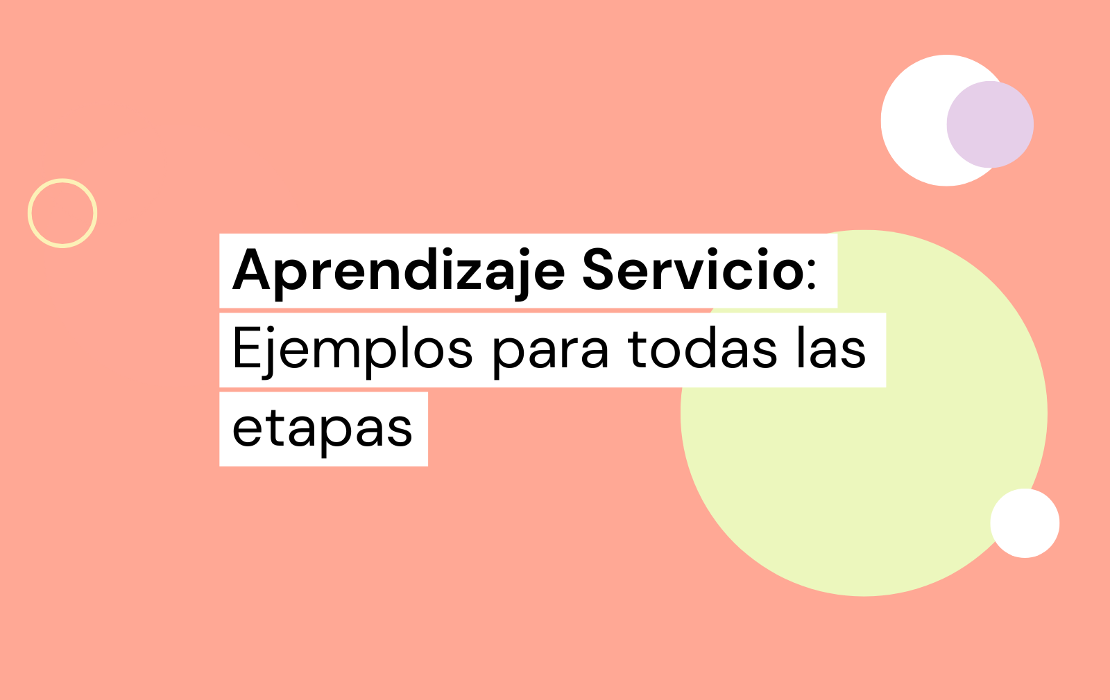 Aprendizaje Servicio ejemplos