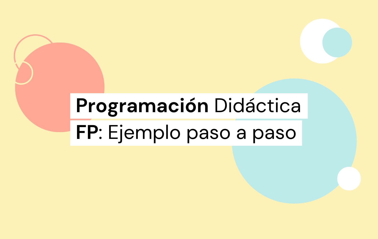 programación didáctica fp ejemplo