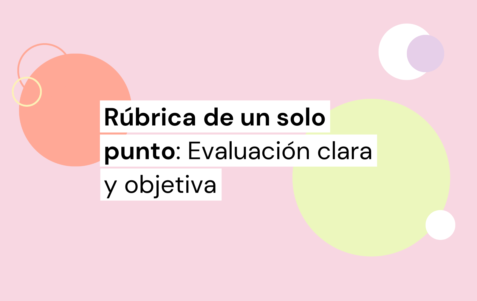 rúbrica de un solo punto