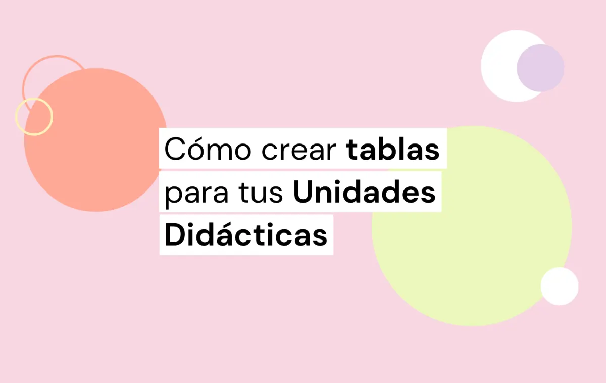 tablas unidades didacticas oposiciones