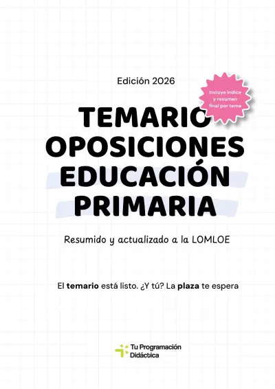 libro temario oposiciones educacion primaria
