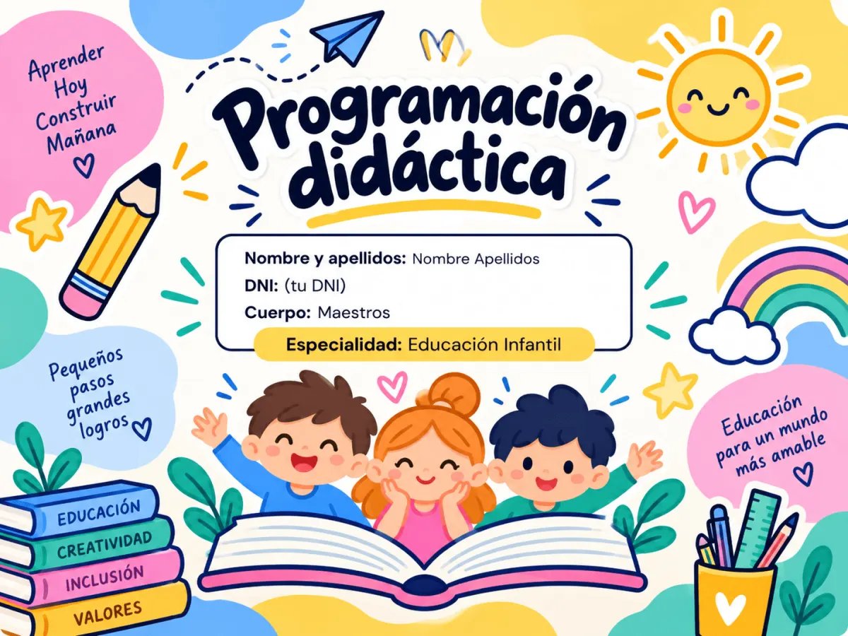 Carátula de una programación didáctica elaborada por Tu Programación Didáctica