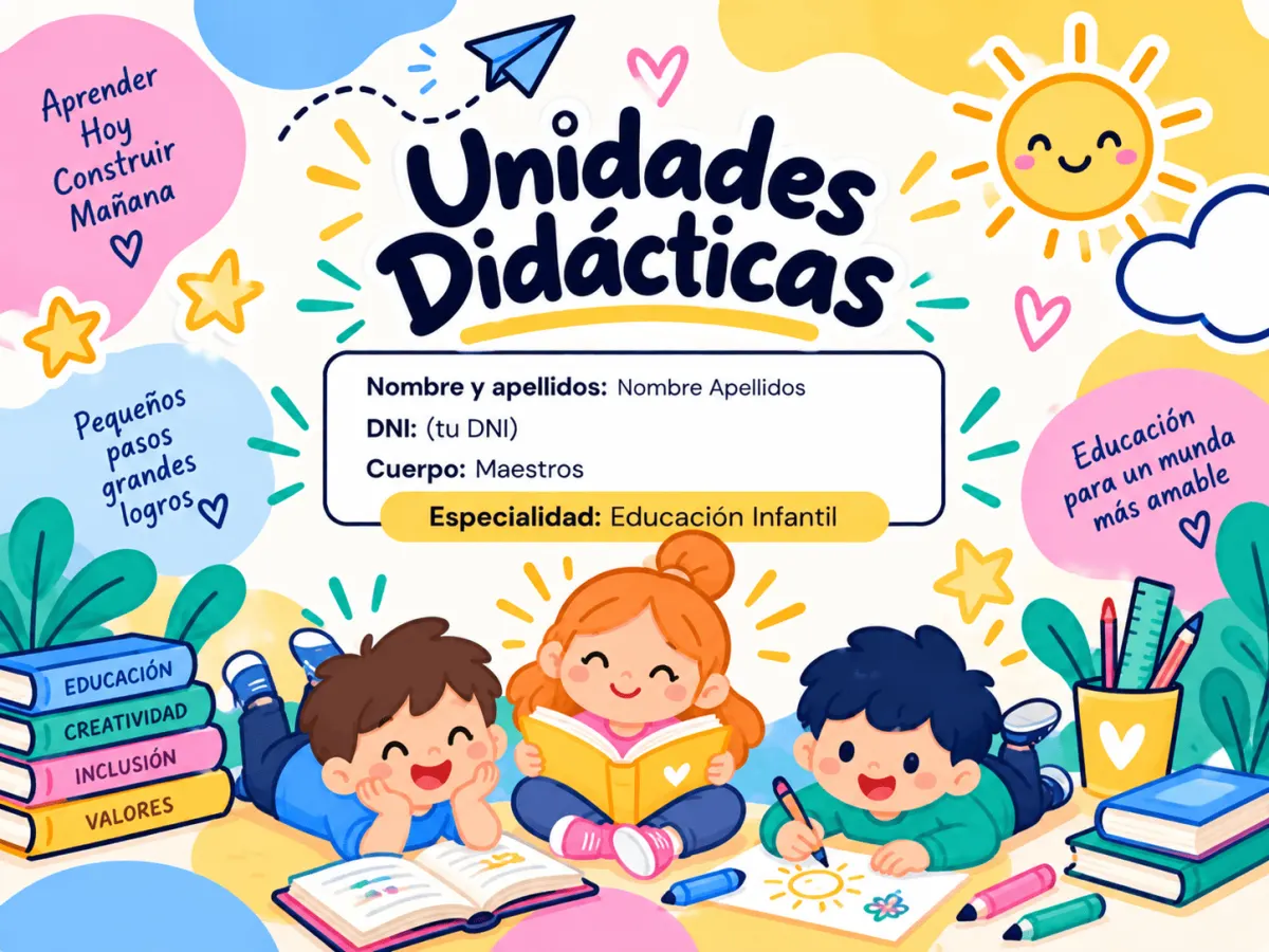 Carátula de unidades didácticas elaborada por Tu Programación Didáctica